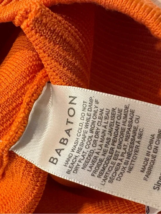 Sculpt Knit One-Shoulder Ribbed Crop Top - Orange - Picture 5 of 5